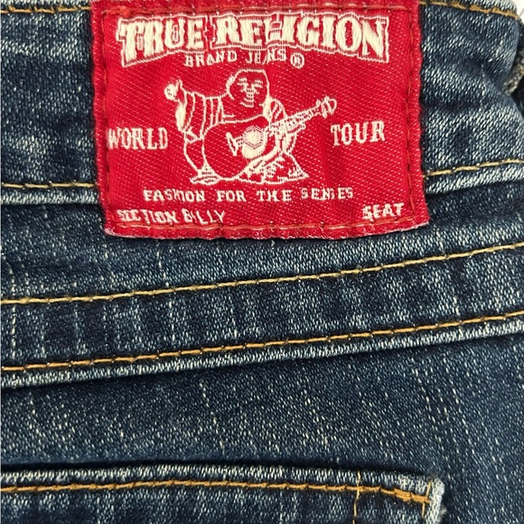 True Religion World Tour Billy Straight Leg Distressed Denim Jeans - Picture 5 of 5